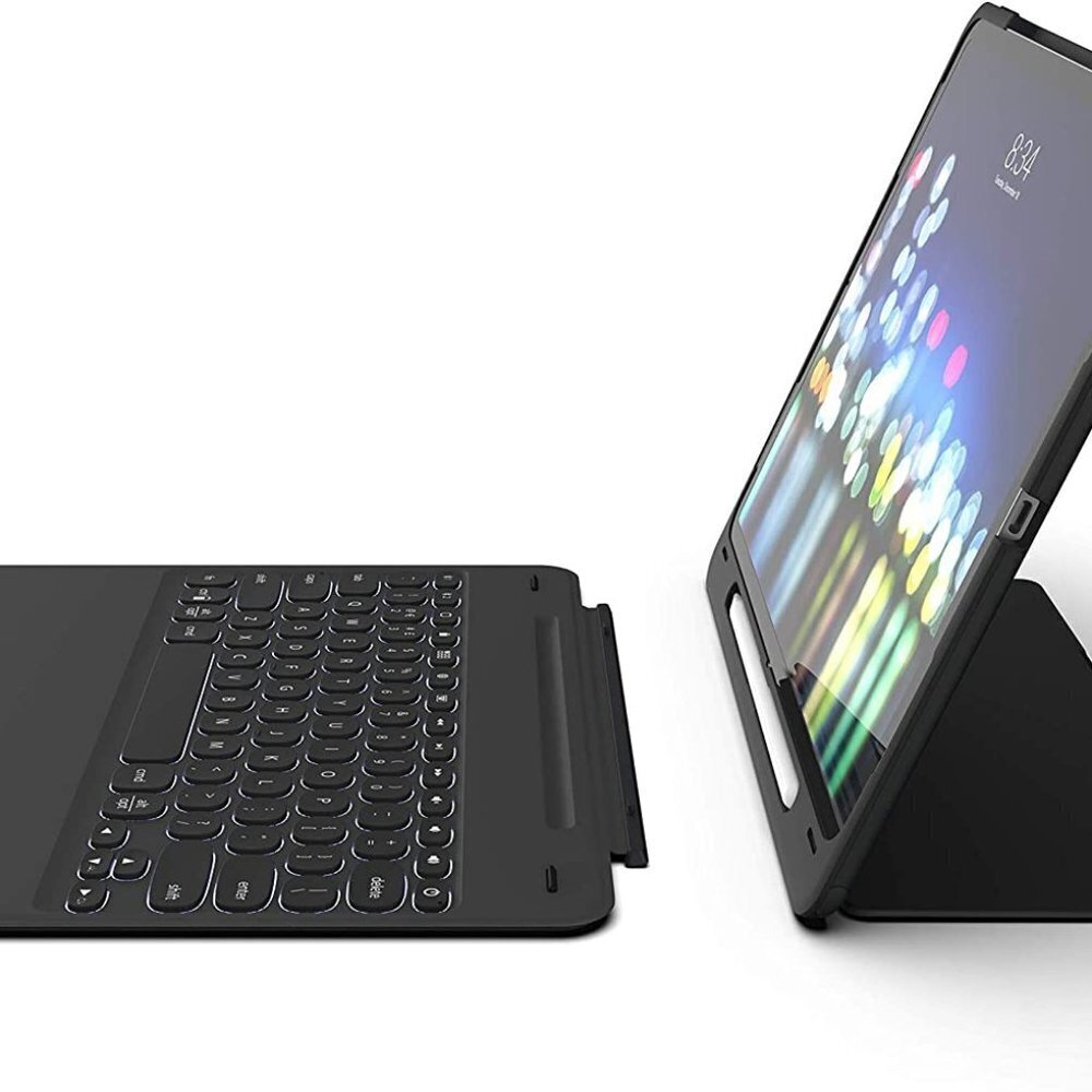 ZAGG SLIMBOOK ULTRATHIN KEYBOARD IPAD PRO 12.9 BLACK Apple 2 attachable pieces - Picture 1 of 12